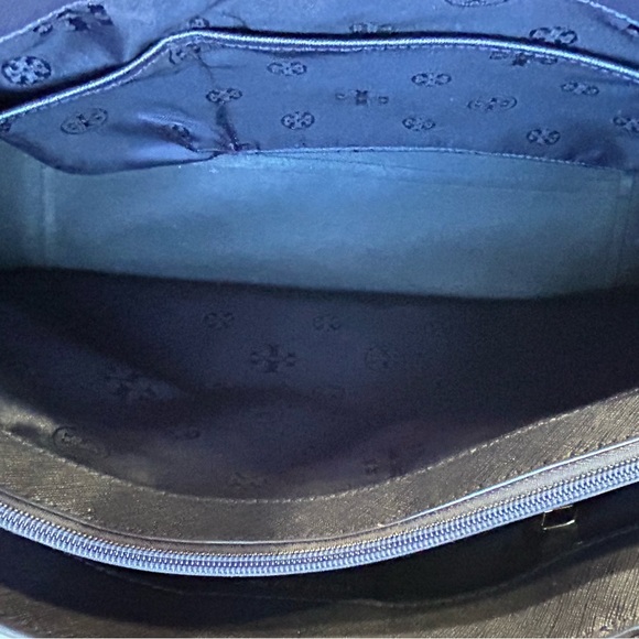 Tory Burch Robinson Leather Tote Bag in Navy Blue. Medium. Condition: very good - Picture 8 of 9